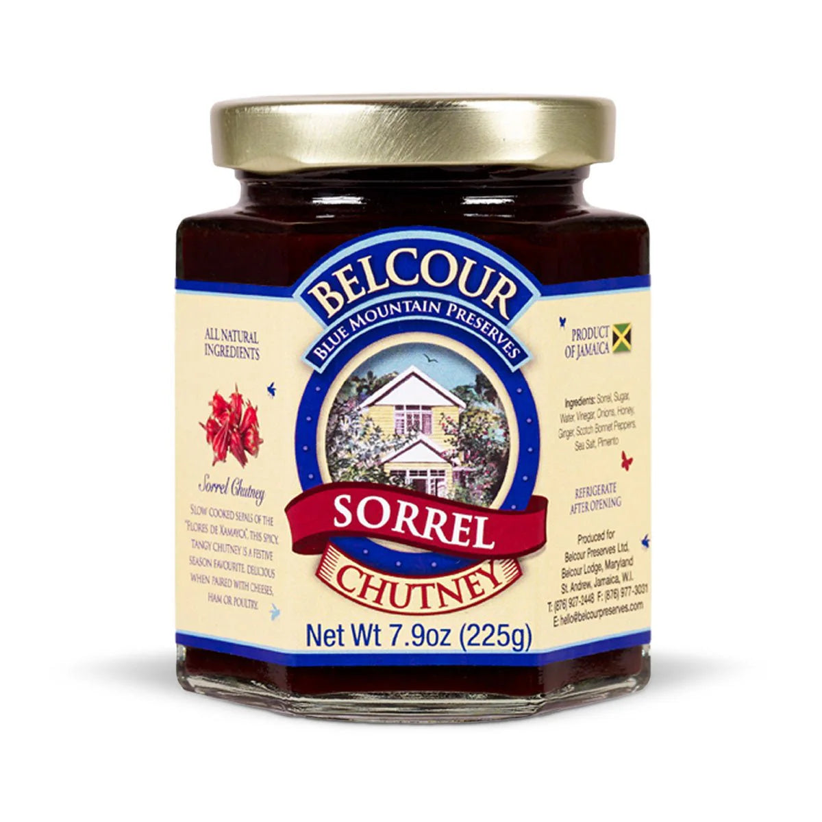 Belcour Preserves Sorrel Chutney, 7.9oz